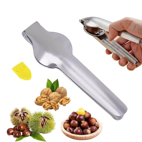 Efymosce Cortador de Castañas, Alicates Castañas, Abridor de Castañas, Pelador de Castaña, Pelador de Castañas, Chestnut Cutter, para Castañas, Nueces, Avellanas y Otros Frutos Secos (Plata)