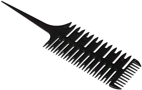 Hair Dyeing Comb 3-Way Sectioning Highlight Comb Professional Weave Weaving Comb Hair Dye Styling Tool For Salon Use