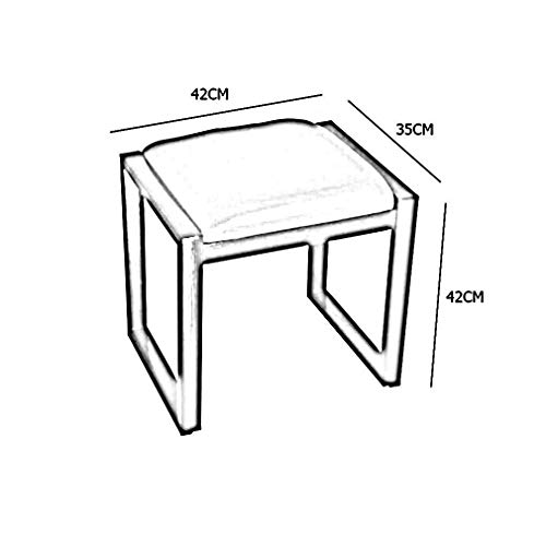 Tabouret carré en fer et PU rouge, l'alliance de la robustesse et du design