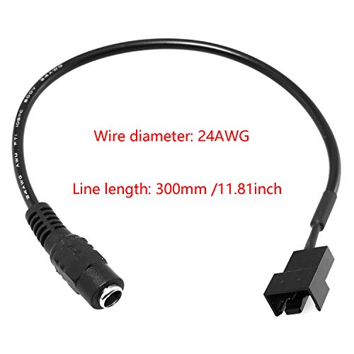 Image of DGZZI 5.5x2.1mm DC Female Plug to 4Pin Male PC Fan Power Supply Adapter