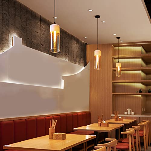 T10 Led Bulb, Long Edison Bulb 6W Dimmable, 7.3In Tubular Style, E26 Medium Base 2700K, Warm White Tube Light Bulbs, 7.3In 600Lm 60W Equivalent, Ideal For Pendant Lighting Wall Sconces Vanity 6Pack #TOP6