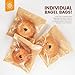 Foranda 100 Pack Heat Sealable Bakery Bags with Window, 7.1x7.5 Inch Cookie Packaging Bags with Seal Bake Sale Paper Sleeves for Bagel, Cake Slice, Sandwich, Donut, Pastry