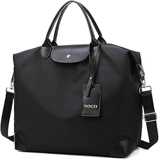 [MORGEN SKY]ボストンバッグ メンズ 2way 撥水ナイロン 皮革 レザー 男女兼用 大容量 旅行カバン 出張 ジム レディース メンズ 軽量 30L BAG612 (ブラック)