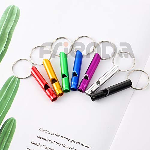35 Pieces Emergency Whistle With Keychain, Aluminum Emergency Survival Whistle For Camping Hiking Hunting Outdoors Sports, Loud Sound (Cute Colors) #TOP6