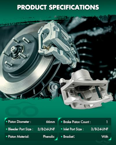 Image of SCITOO Front Left Brake Caliper With Bracket 18B4845 Compatible For Jeep Liberty 2002-2007