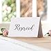 Manta Makes 10 pack white reserved table signs for a wedding party or celebration restaurant | white table reserved cards | white card reserved table tent card | double sided reserved signs for tables