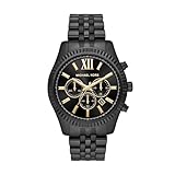 Michael Kors Lexington Chronograph Black Stainless Steel Men's Watch (Model: MK8603)