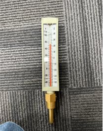 Industrial Thermometer, Brass Thermowell, -40-110°F/°-40-40°C, 1/2" NPT Lower Mount