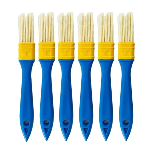 TMTGTS Lot de 12 pinceaux plats pour peinture - Poils en nylon - Pinceau de surface - Pinceau ménager - Pinceau à lasure - Pinceau de peinture - Pinceau pour fond de teint - Pinceau de fenêtre pour le