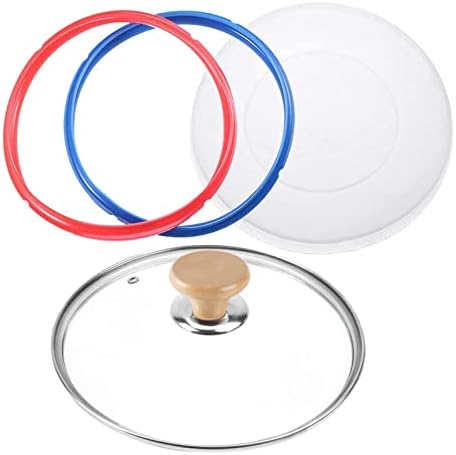 Tempered Glass Lid & Silicone Cover for Instant Pot 6 Quart - Set of 4 Accessories - Thumbnail 2