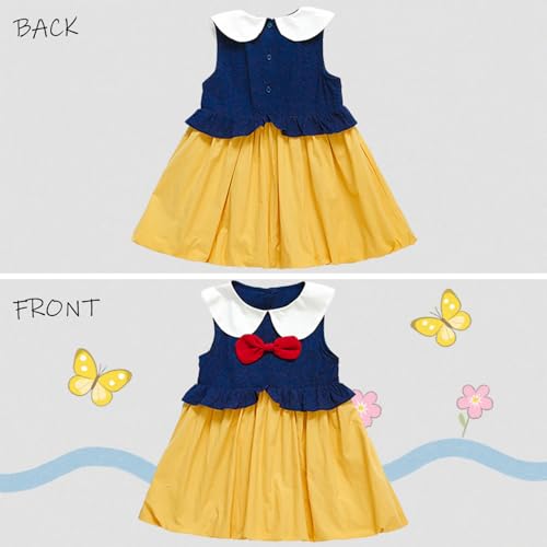 JBin Rich 3-7T Toddler Girls Dress Set-Casual Party Holiday Sleeveless Dress for Halloween,Christmas,Birthday,Daily Wear2