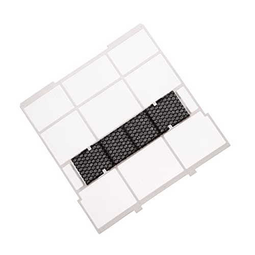 PATIKIL 10.63" x 10.43" x 0.28" Aire Acondicionador Aire Filtro, Plástico Aire Filtrado Pantalla Reemplazo con Aire Filtro Espuma para HVAC, Blanco Negro