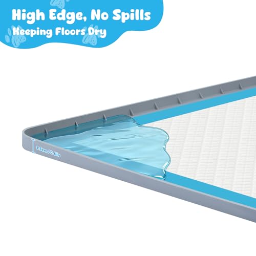 Pee Pad Holder, 24×24 Inch Thickened Silicone Dog Pee Pad Holder Tray by JUJOMAT - Image 4