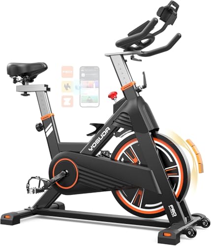 YOSUDA PRO Magnetic Exercise Bike 350 lbs Weight Capacity - Indoor Cycling Bike Stationary with Comfortable Seat Cushion, Silent Belt Drive 010C