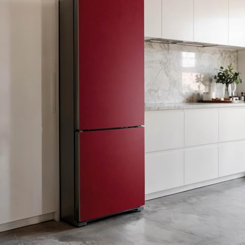 Diseño elegante para frigorífico 60x205 vinilo borgoña premium 4