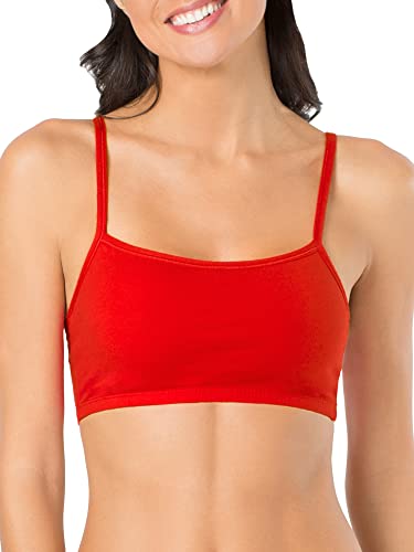 Image of Fruit of the Loom Women's Spaghetti Strap Cotton Sports Bra - All-Day Comfort & Easy Movement