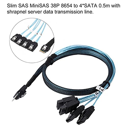 chenyang CY Slim Line SAS 4.0 SFF-8654 a 4 SATA 50 cm miniatura 2
