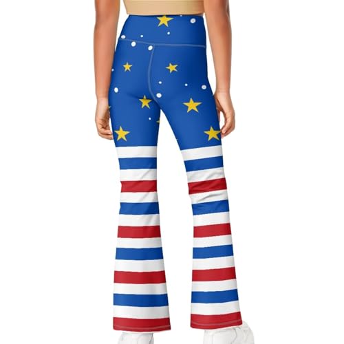 Image of Girls Flare Leggings 5-14T Cute Bell Bottoms for Girl Yoga Pants for Gym