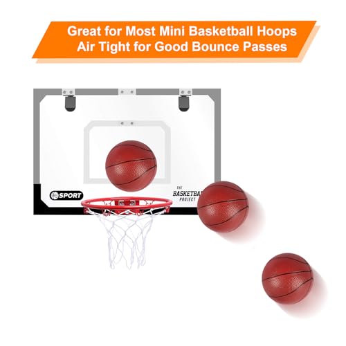 2 Pack Water Pool Basketball with Pump, 6” Waterproof Small Basketball for Swimming Pool Basketball Hoop, PVC Lightweight Brown Soft Basketballs Pool Game for Kids Toddler Adults - Image 4