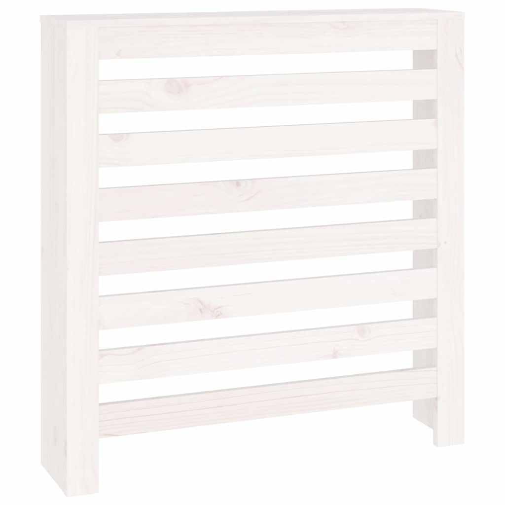 Copertura per termosifone, bianco, 79,5 x 19 x 84 cm, in legno di pino