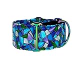 100% hecho a mano Collar Martingale Para Perro: Stained Glass, Hecho a Mano en España por Wakakán