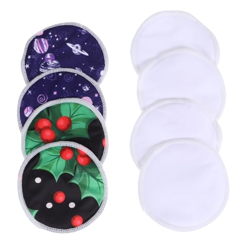 CALLARON 9 Piezas bolsa de almacenamiento de almohadilla de lactancia almohadillas de lactancia lavables almohadillas de lactancia reutilizables algodón