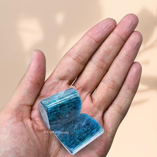 Image of Crystal Heaven Certified Apatite Healing Tumbled Stone, Natural Polished Crystals For Diy Crafts, Manifestation, Meditation, Pooja Feng Shui And Reiki Healing (30 Grams)