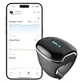 Wellue O2Ring-S Oxygen Monitor with Vibration Reminder, Bluetooth Pulse Oximeter Tracks SPO2 and Pulse Rate, 24 hrs Battery Life, 4*10 Hours Built-in Memory, Rechargeable Pulse Ox with Free PC & APP