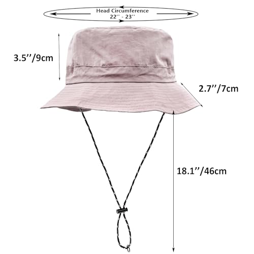 Image of woogwin Waterproof Bucket Rain Hat with Chin Strap Quick Dry Packable Boonie Sun Hat Safari Hat UV Protection