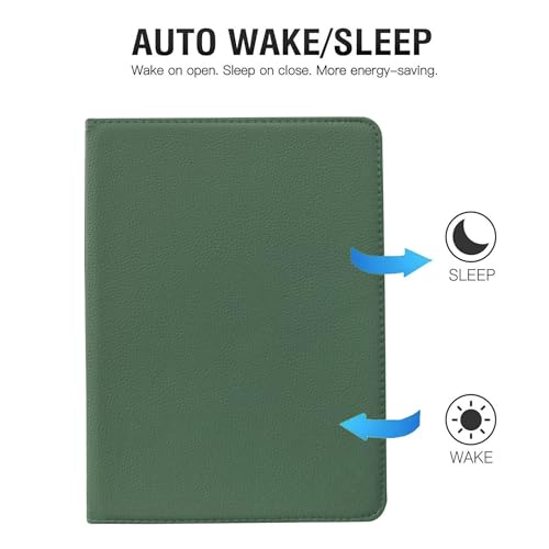 Image of M Cart 360 Degree Rotating PU Leather Flip Case Cover for Apple iPad 2 /iPad 3 /iPad 4 (Model : A1460, A1459, A1458, A1416, A1430, A1403, A1397, A1396, A1395) (Green)