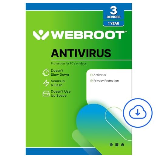 Webroot Antivirus Software 2022 | 3 Device | 1 Year Download for PC/Mac