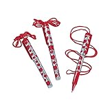 Fun Express - Valentine Pen On A Rope for Valentine's Day - Stationery - Pens - Pen Necklaces - Valentine's Day - 12 Pieces
