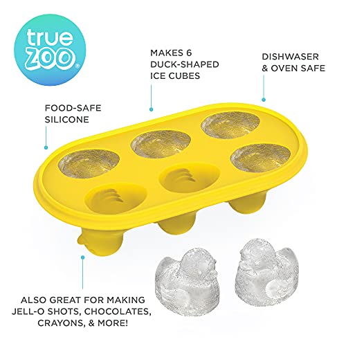 Truezoo Quack The Ice Duck Ice Cube Tray, Novelty Animal Ice Mold, Large Ice Cube Mold, Makes 6 Ice Cubes, Duck Ice Tray, Yellow, Set Of 1 #TOP1