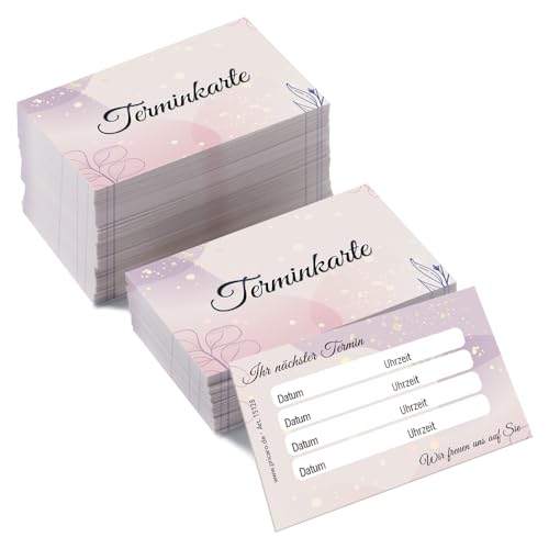Cartes de rendez-vous violettes pour ne plus manquer aucun rappel client
