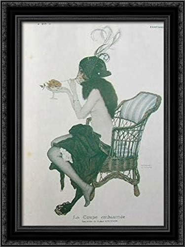 Fantasy 18x24 Black Ornate Wood Framed Canvas Art by Raphael Kirchner