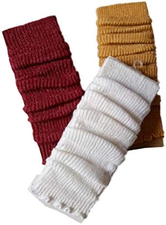 Lucky staryuan ® 3Pairs Kids Boys Girl's Leg Warmer Arm Leg Warmer (White Yellow and Wine Red)