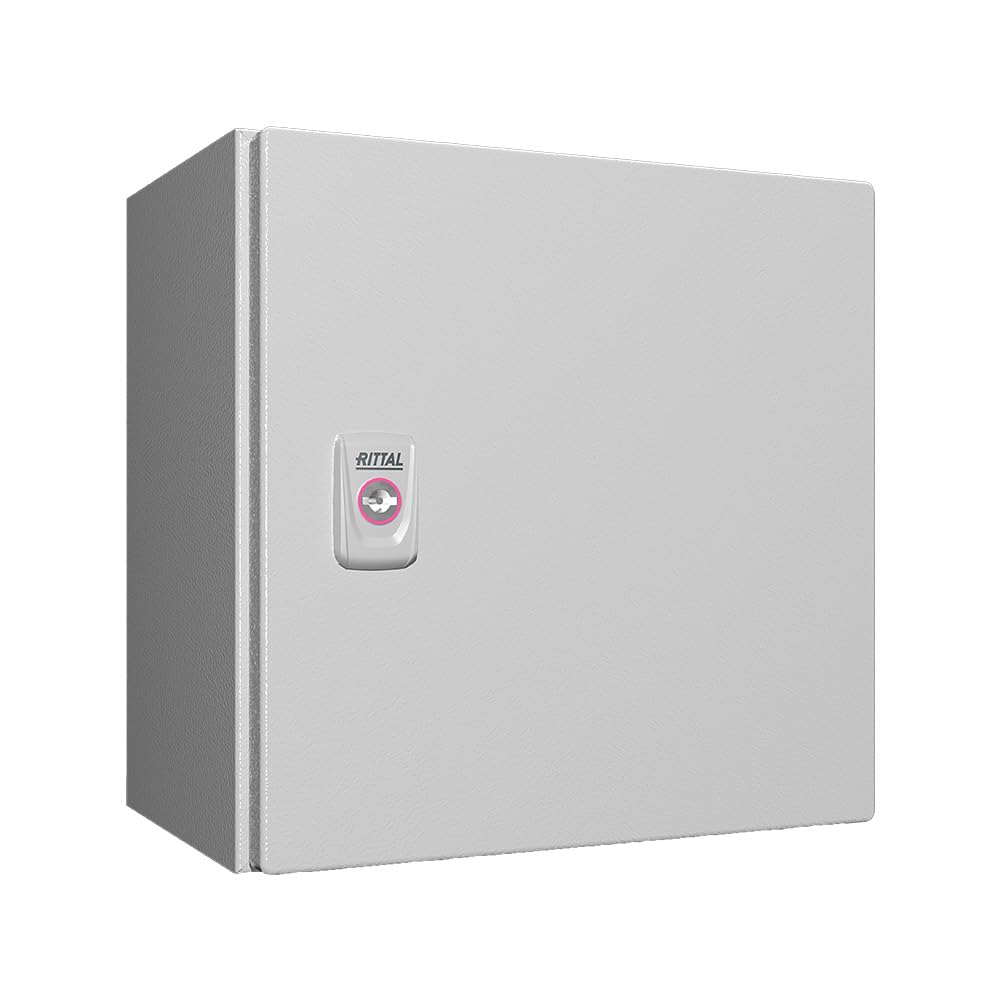 Rittal 1033.000, Wall-mounted AX Enclosure, Carbon Steel, 11.8" Height x 11.8" Width x 8.27" Depth