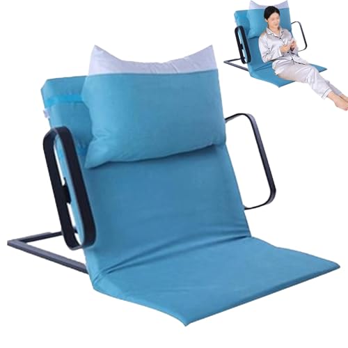Electric Pillow Lifter, Lifting Bed Backrest with Remote Control, 2-85° Angle Adjustment, Load Capacity 150kg, Adjustable Back Rest Assist Aid for Neck Head and Lumbar Support(Blue)