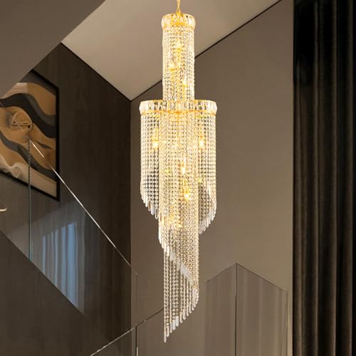 Jewel Beaded Spiral Crystal Chandelier