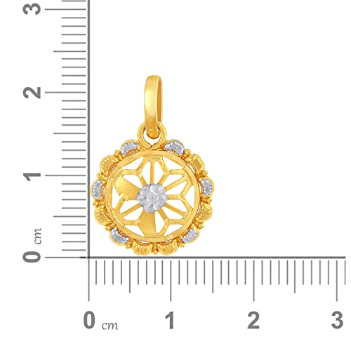 Malabar Gold & Diamonds Yellow Gold Pendant for Women 22k | 22 kt (916) BIS Hallmark Gold Pendant for Women & Girls | 22 Karat Gold Jewellery for Birthday, Wedding, Anniversary... - Image 3