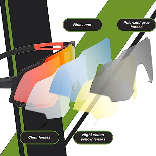 ZISTRFLO Occhiali da sole sportivi polarizzati con...