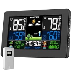 Weather Station Wireless Indoor Outdoor, Digital Thermometer with Remote Sensor, HD Home Weather