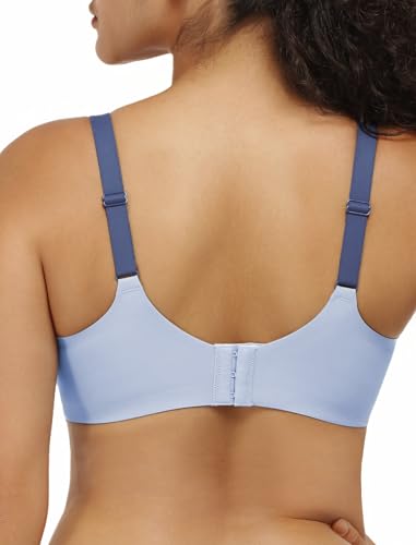 Image of Wireless Bra with Support, Seamless Bra for Women, Mesh Elegance Shaping Bra with Contrast Colored Straps