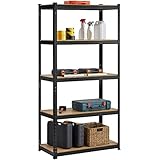Viel Stauraum – Dieses 5-stufige Lagerregal mit einer Größe von 90 cm L × 45 cm B × 180 cm H verfügt über viel Stauraum für Ihren Alltagsgegenstände: Elektrogeräte, Werkzeugkästen, Gartengeräte, Sportgeräte und dergleichen.