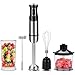 Miklife Hand Blender, Multifunctional 1000W 5-in-1 Stick Mixer, 21-Speed, Stainless Steel, Titanium Plated Blade, includes 600ml Mixing Beaker, 860ml Chopper, Whisk Milk Frother Attachment