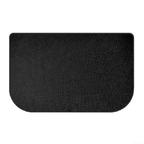 Alfombra ignífuga de medio círculo hecha de fibra de vidrio de silicona, alfombrilla aislada que proporciona retardo de llama y protección alrededor de chimeneas y parrillas (50 x 80 cm)