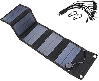 Dasing 15W USB Foldable Solar Panels Solar Charger Bank Outdoor Hiking Battery Charger Portable Solar Panel Cell Charger for Phone Powerbank Camping Hiking