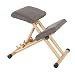 NMDCDH Kniender Klappstuhl ， Haltungsbehandlung Ergonomischer, höhenverstellbarer Holzhocker, dick gepolsterter Sitz für Heimcomputer (Farbe: Grau)