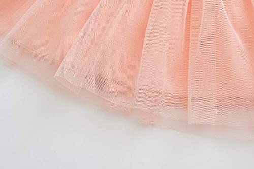 Toddler Baby Girls Tutu Dress Ruffle Sleeveless Floral Princess Dress Summer Clothes Outfits (Pink-Daffodil, 4-5T) #TOP5