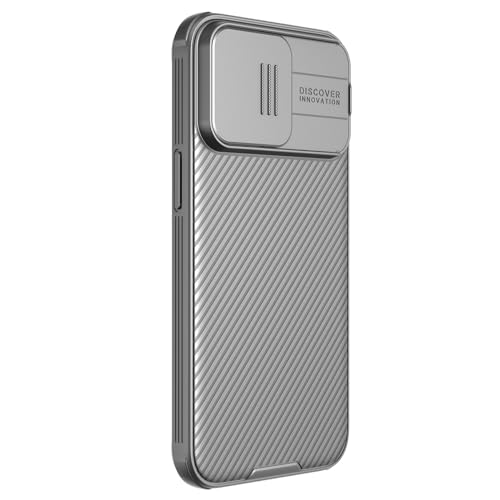 Coque iPhone 15 Pro Nillkin CamShield Pro finition Gris Titane - 3